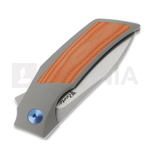 Reate T2500 kääntöveitsi, Gray Titanium & Orange G-10, Satin