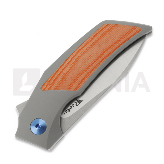Reate T2500 kääntöveitsi, Gray Titanium & Orange G-10, Satin