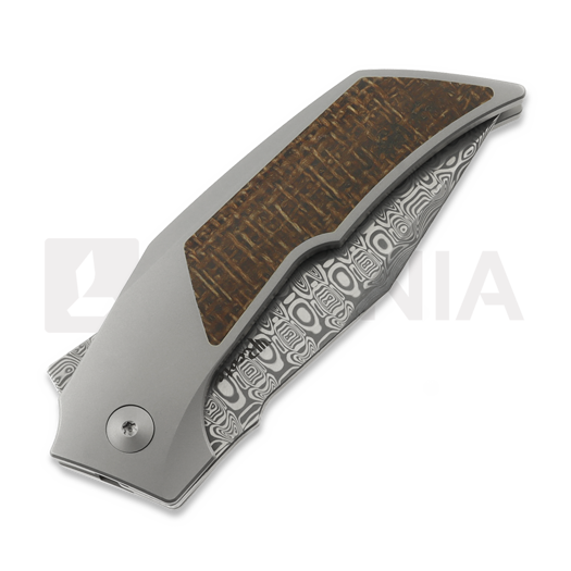 Reate T3000 Damasteel kääntöveitsi, Burlap Micarta