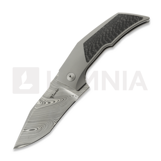 Reate T3000 Damasteel 접이식 나이프, Carbon Fiber