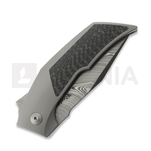 Coltello pieghevole Reate T3000 Damasteel, Carbon Fiber