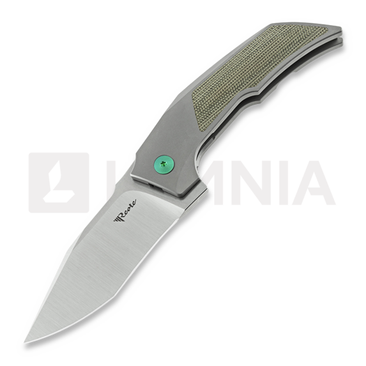 Reate T3000 sulankstomas peilis, green screws
