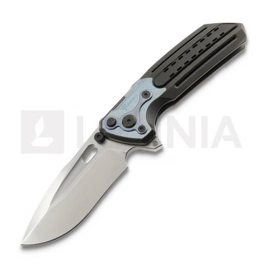 Reate T600 Black DLC & Blue Crystalized Ti סכין מתקפלת, Stonewash