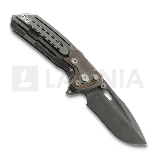Coltello pieghevole Reate T600 Darkwash Titanium & Copper, Acid Washed