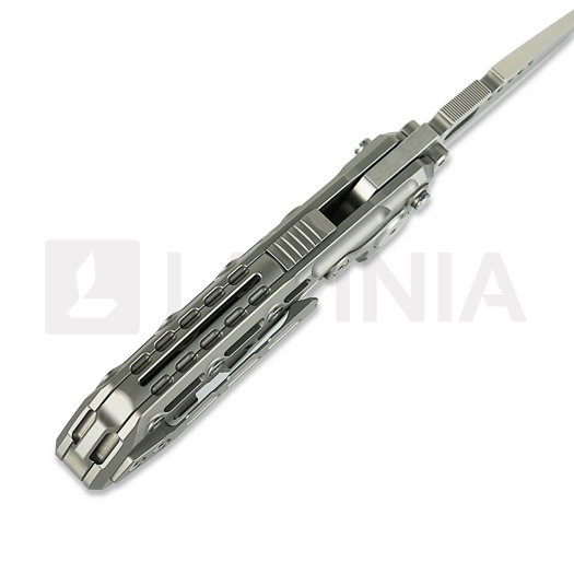 Reate Terminator TX228 sulankstomas peilis, Bead Blasted Titanium, Satin