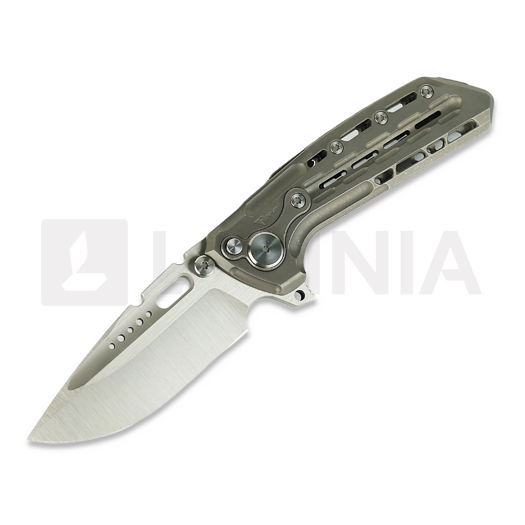 Reate Terminator TX228 sklopivi nož, Dark Bead Blasted Titanium, Satin