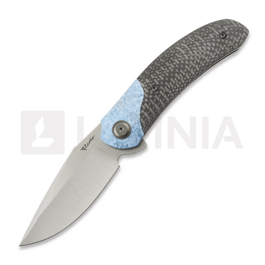 Складной нож Reate TF-4, Blue Crystallized Titanium & Carbon Fiber, Satin