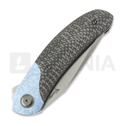 Couteau pliant Reate TF-4, Blue Crystallized Titanium & Carbon Fiber, Satin