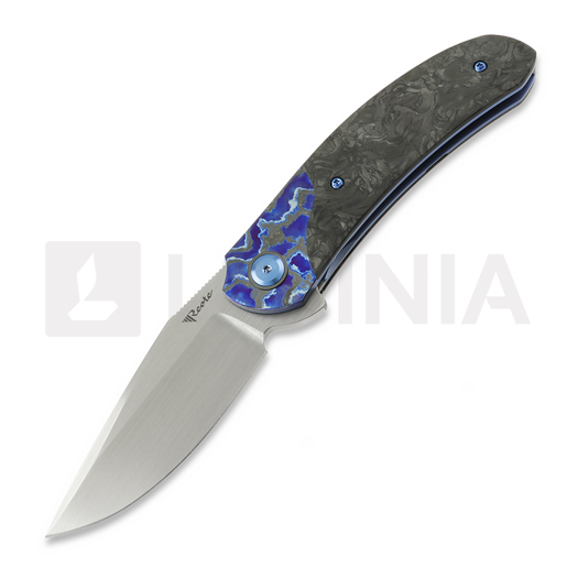 Reate TF-4 folding knife, Zircuti & Marble Carbon Fiber, Hand Rubbed