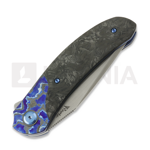 Couteau pliant Reate TF-4, Zircuti & Marble Carbon Fiber, Hand Rubbed