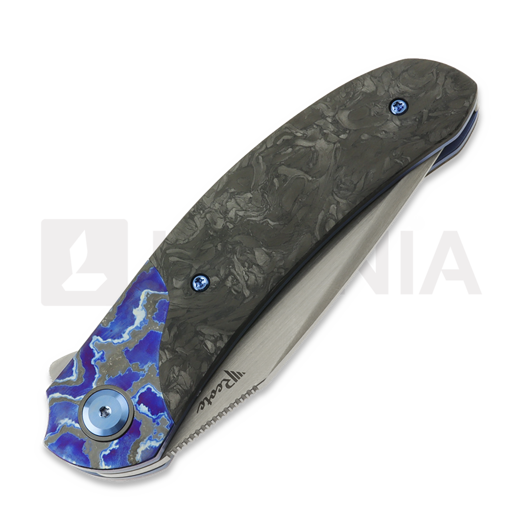 Couteau pliant Reate TF-4, Zircuti & Marble Carbon Fiber, Hand Rubbed