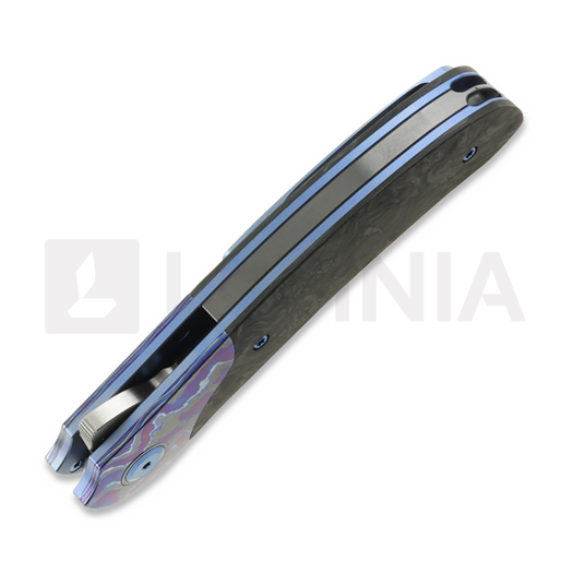 Couteau pliant Reate TF-4, Zircuti & Marble Carbon Fiber, Hand Rubbed