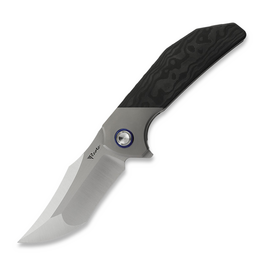 Reate Tiger, Bead Blasted Ti/Black Camo Fat CF, Satin