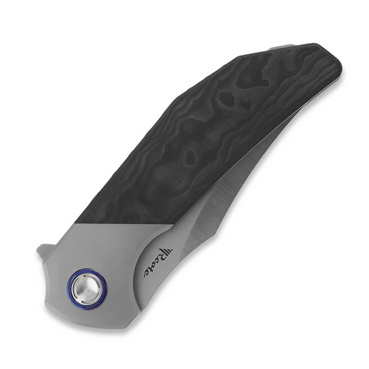 Reate Tiger, Bead Blasted Ti/Black Camo Fat CF, Satin