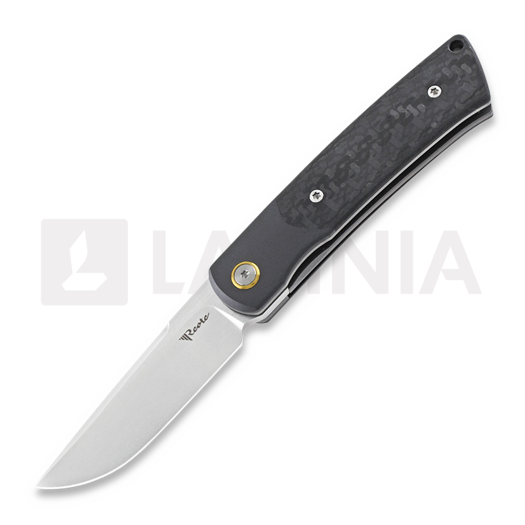 Reate Tribute Zirconium Bolster fällkniv, carbon, frosted satin