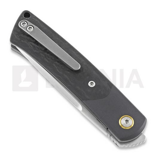 Reate Tribute Zirconium Bolster 折叠刀, carbon, frosted satin