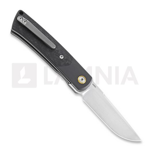 Reate Tribute Zirconium Bolster sulankstomas peilis, carbon, hand satin