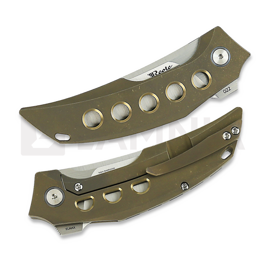 Reate Velocity összecsukható kés, Bronze Titanium, Satin