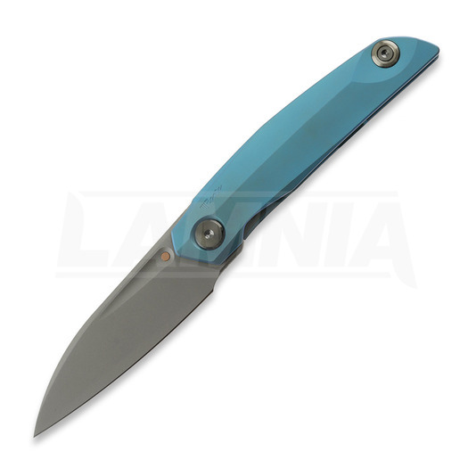 Navalha Reate VK-ANUB Blue Titanium, Dark Bead Blast