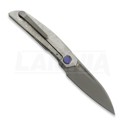 Reate VK-ANUB Crystalized Titanium sulankstomas peilis, Darkwashed