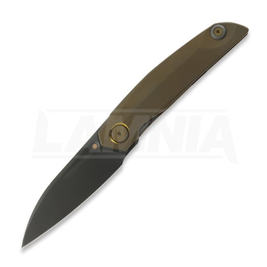 Reate VK-ANUB Dark Bronze Titanium kääntöveitsi, Black DLC