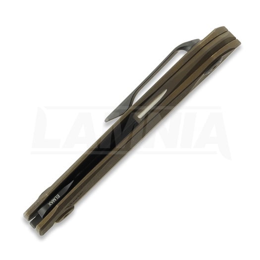 Reate VK-ANUB Dark Bronze Titanium sulankstomas peilis, Black DLC