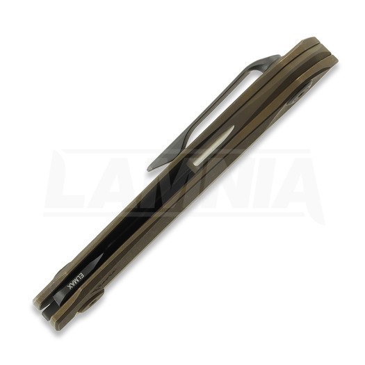 Reate VK-ANUB Dark Bronze Titanium kääntöveitsi, Black DLC