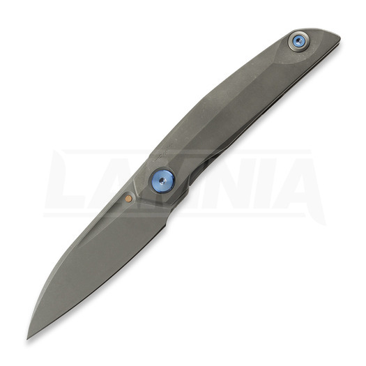 Reate VK-ANUB Darkwashed Titanium & Blue Hardware 접이식 나이프