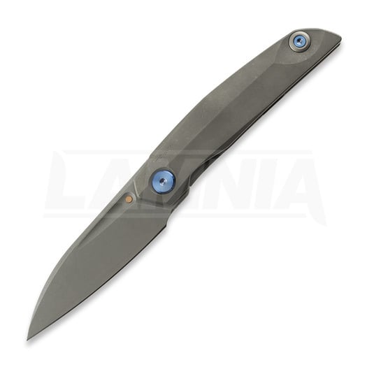 Zavírací nůž Reate VK-ANUB Darkwashed Titanium & Blue Hardware