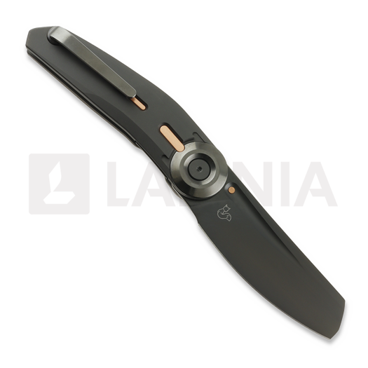 Reate VK-CLU foldekniv, Black DLC Titanium, Frosted Satin Black DLC