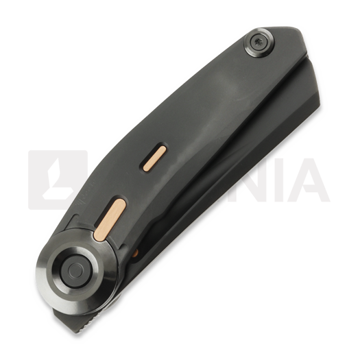 Coltello pieghevole Reate VK-CLU, Black DLC Titanium, Frosted Satin Black DLC
