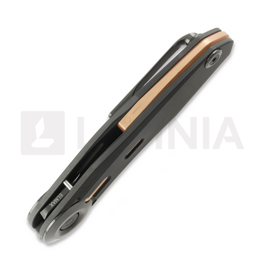 Reate VK-CLU foldekniv, Black DLC Titanium, Frosted Satin Black DLC