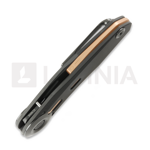 Briceag Reate VK-CLU, Black DLC Titanium, Frosted Satin Black DLC