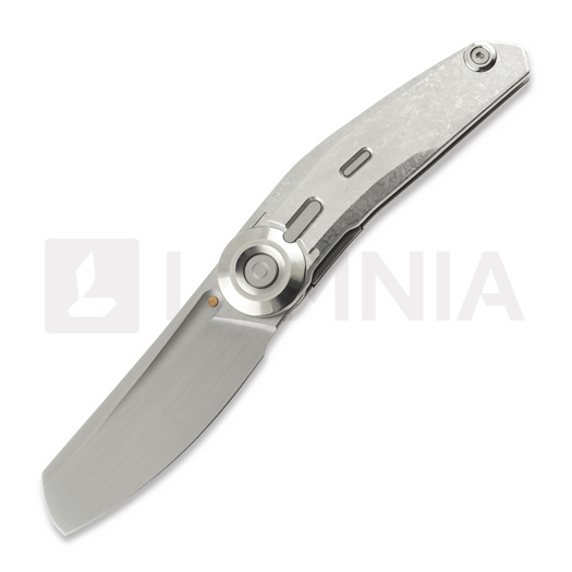 Reate VK-CLU 접이식 나이프, Gray Crystalized Titanium, Hand Rubbed