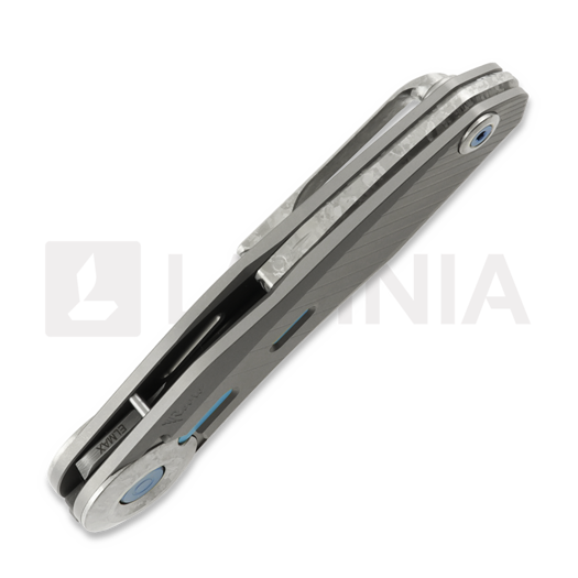 Reate VK-CLU foldekniv, Patterned Bead Blast Titanium, Hand Rubbed/Acid Washed