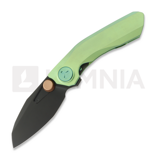 Reate VK-FROK kääntöveitsi, Green Titanium, Black DLC