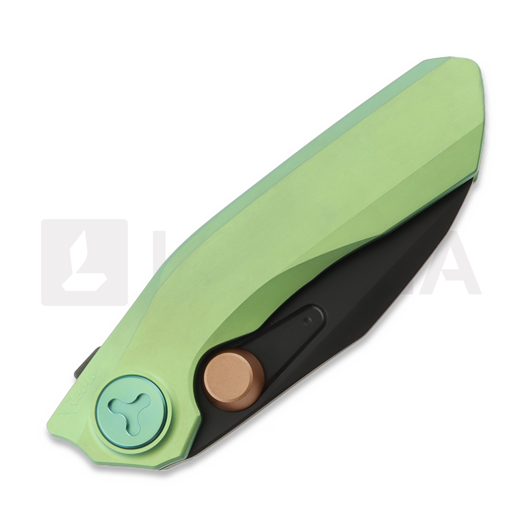 Reate VK-FROK kääntöveitsi, Green Titanium, Black DLC