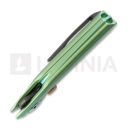 Reate VK-FROK kääntöveitsi, Green Titanium, Black DLC