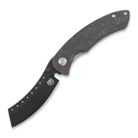 Red Horse Knife Works Hell Razor P Marbled Carbon Fiber foldekniv, PVD Black