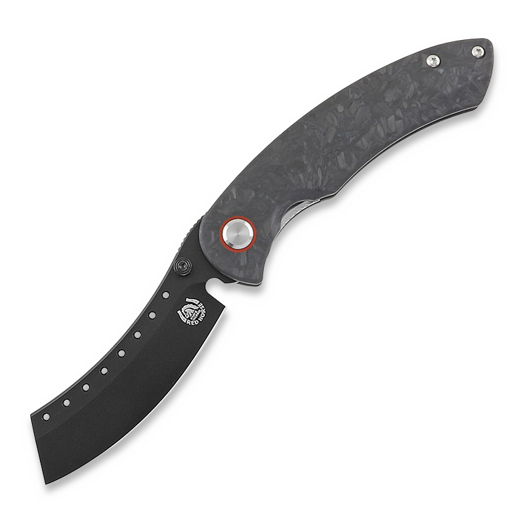 Couteau pliant Red Horse Knife Works Hell Razor P Marbled Carbon Fiber, PVD Black