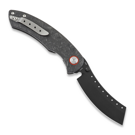 Red Horse Knife Works Hell Razor P Marbled Carbon Fiber foldekniv, PVD Black