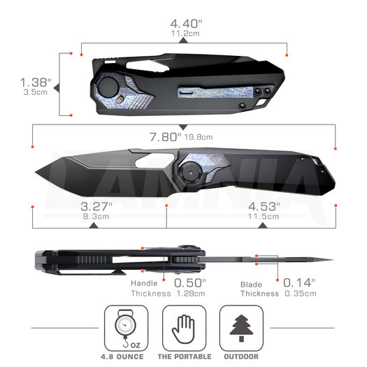 Remette Peregrine Falcon RTT1-DT sulankstomas peilis