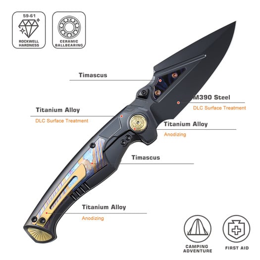 Coltello pieghevole Remette Scepter SCPT-B