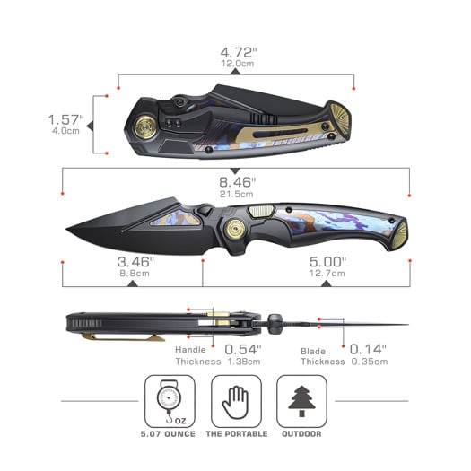 Coltello pieghevole Remette Scepter SCPT-B