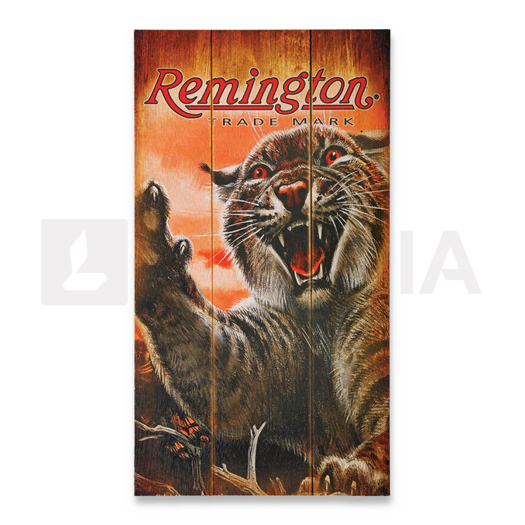 Remington Bobcat Wood Sign