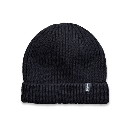 หมวกบีนนี่ Retki 100% Merino chunky one size, black