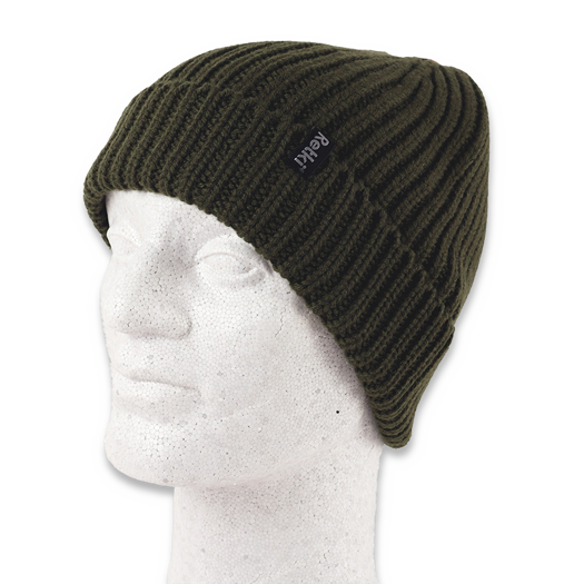 Retki 100% Merino chunky one size beanie, green