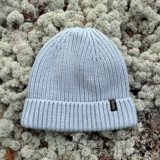 Retki 100% Merino chunky one size beanie, grey