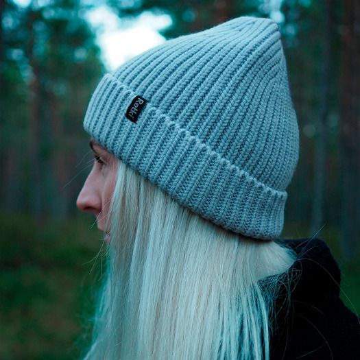 Retki 100% Merino chunky one size beanie, grey