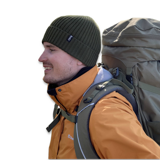 Retki 100% Merino rib one size כובע גרב, green